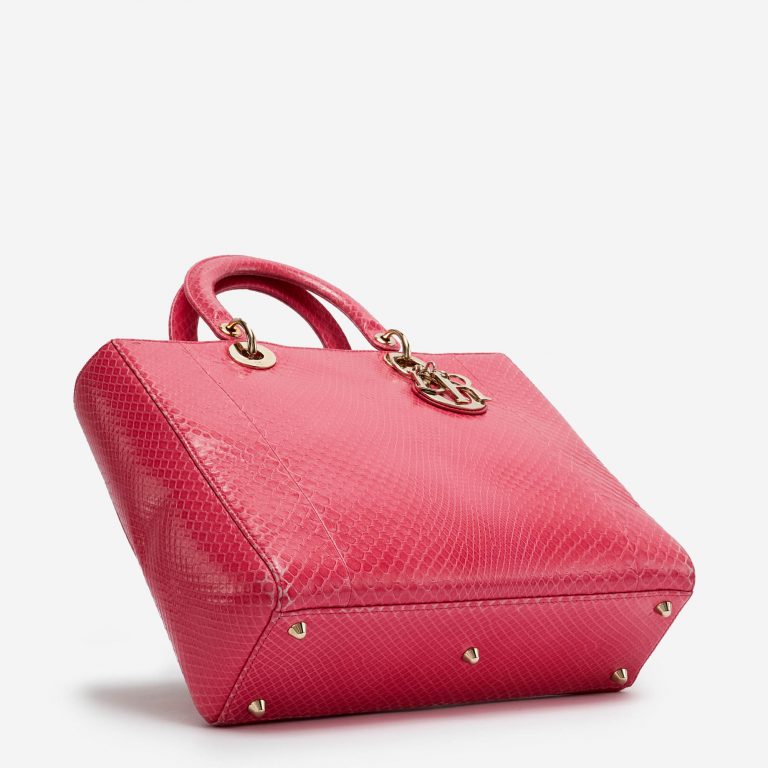 Dior Lady Large Python Pink