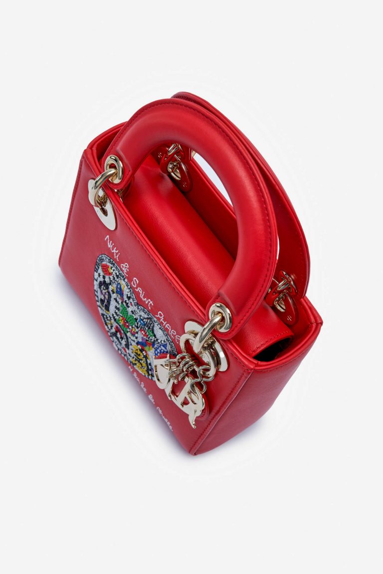 Pre-owned Dior bag Lady Mini Calf Red Red | Sell your designer bag on Saclab.com