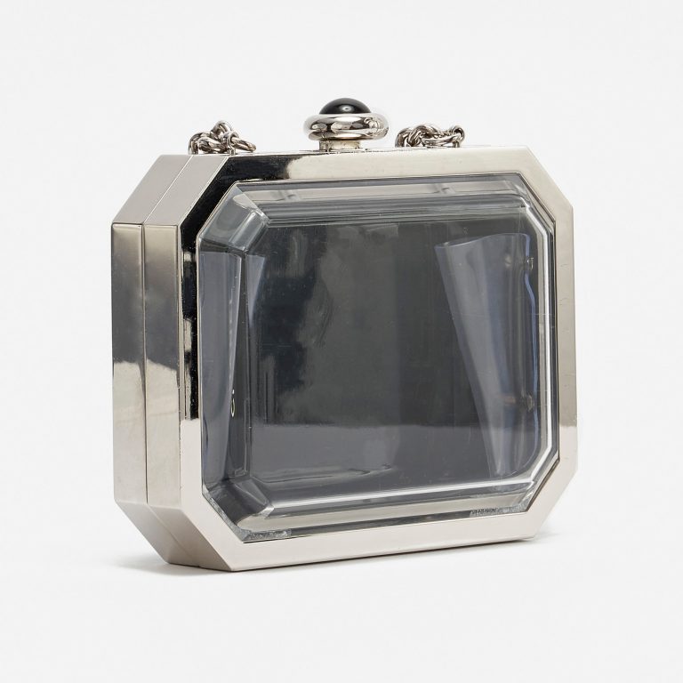 Pre-owned Chanel bag Première Minaudière Uni Metal Plexiglass Black Silver Black | Sell your designer bag on Saclab.com