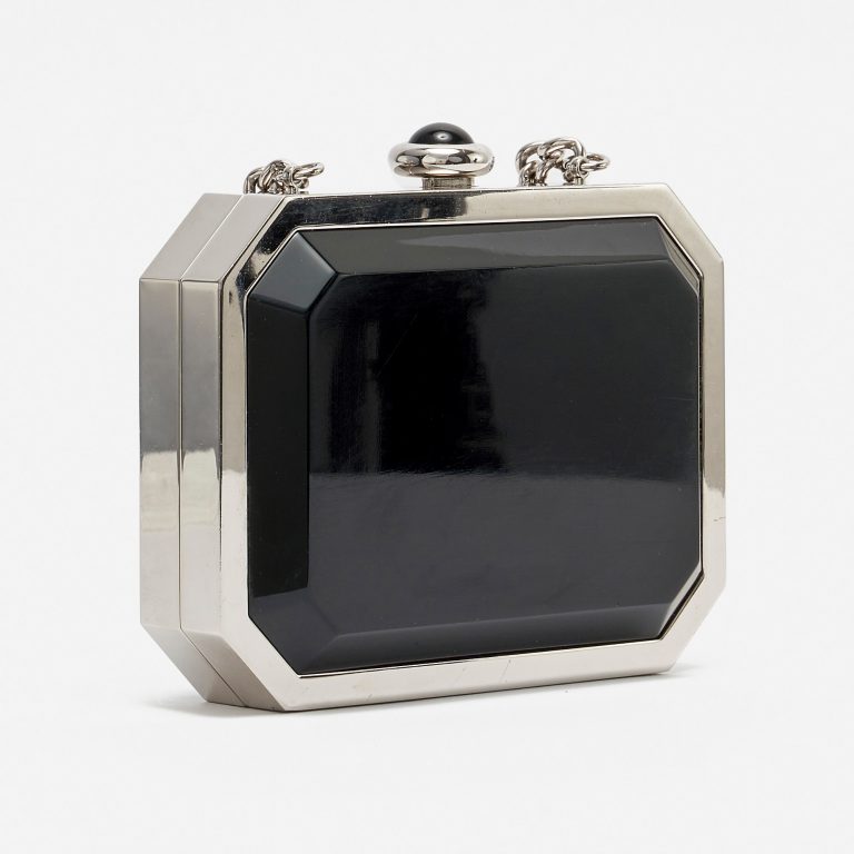Pre-owned Chanel bag Première Minaudière Uni Metal Plexiglass Black Silver Black | Sell your designer bag on Saclab.com