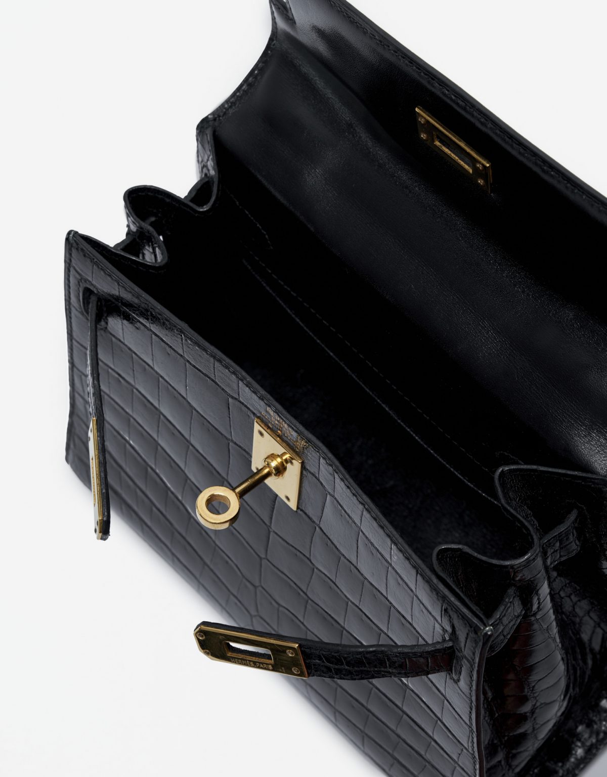 Hermès Kelly Mini Crocodile Black | SACLÀB