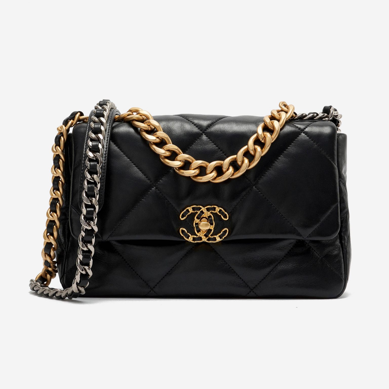 Chanel 19 Large Chevre Black | SACLÀB