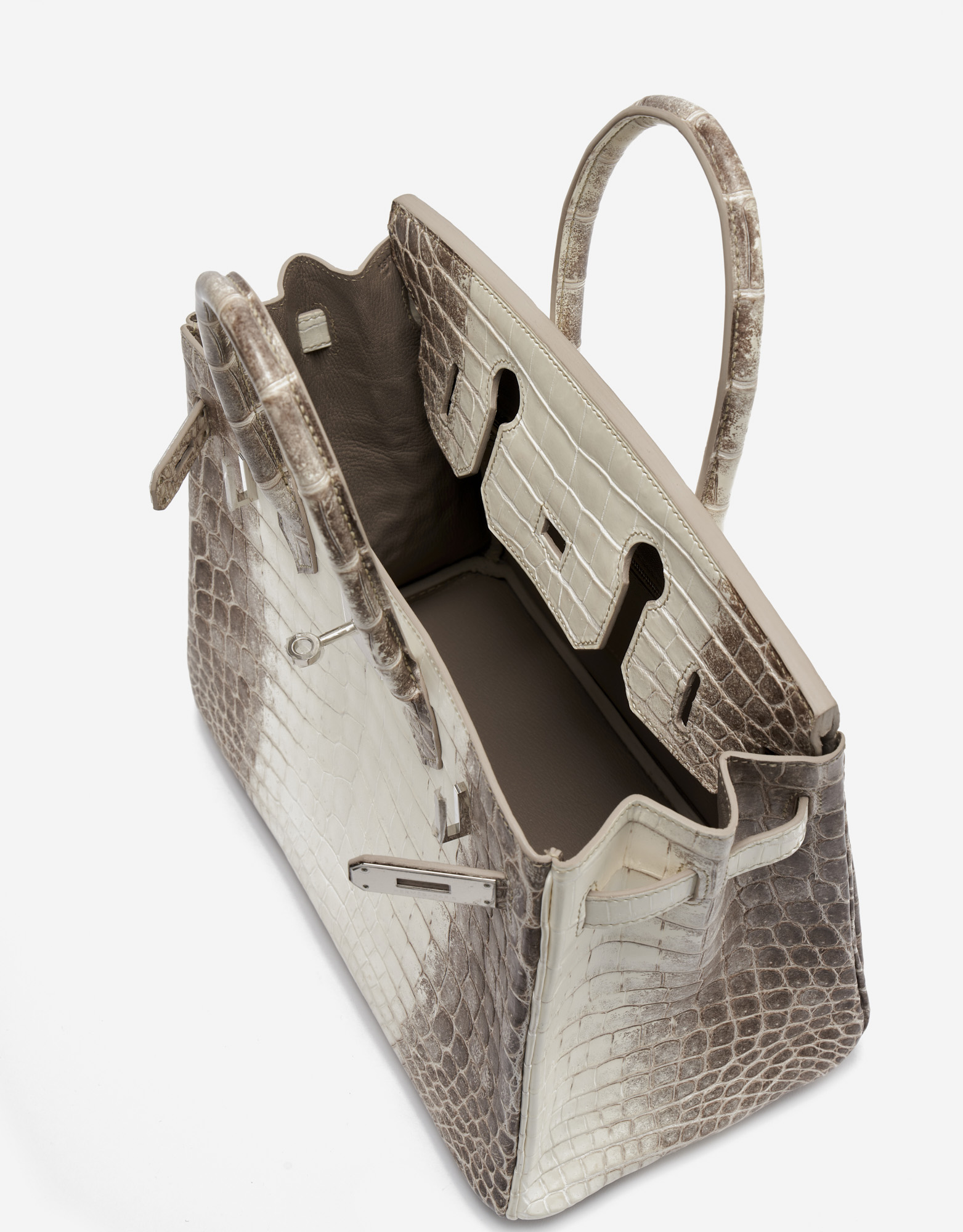 Hermès Birkin 30 Niloticus Krokodilleder Himalaya Blanc