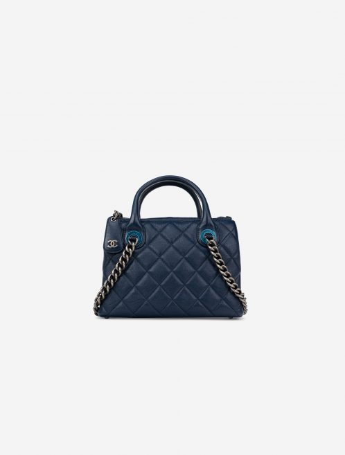 Pre-owned Chanel bag Shopper Small Chevre Blue Blue, Dark blue | Sell your designer bag on Saclab.com
