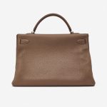 Pre-owned Hermès bag Kelly 40 Clemence Etoupe Beige, Brown | Sell your designer bag on Saclab.com