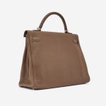 Pre-owned Hermès bag Kelly 40 Clemence Etoupe Beige, Brown | Sell your designer bag on Saclab.com