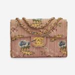 Pre-owned Chanel bag Timeless Jumbo Brocade Silk Rose Gold, Rose | Sell your designer bag on Saclab.com