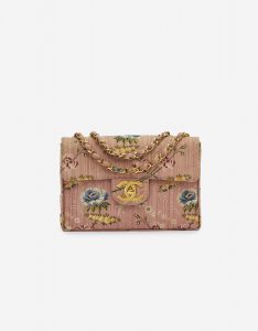 Chanel Timeless Jumbo Brocade Rose Silk Limited Edition