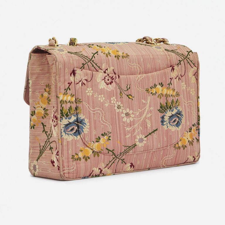 Chanel Timeless Jumbo Brocade Rose Silk Limited Edition