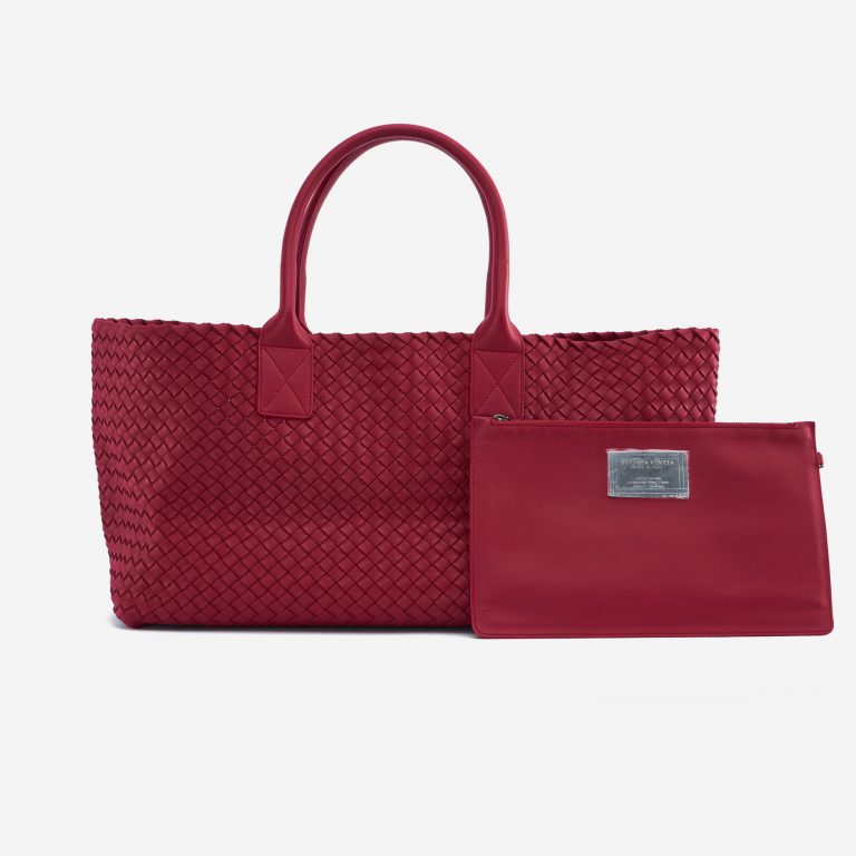 Bottega Veneta Cabat Moyen Intrecciato Rouge