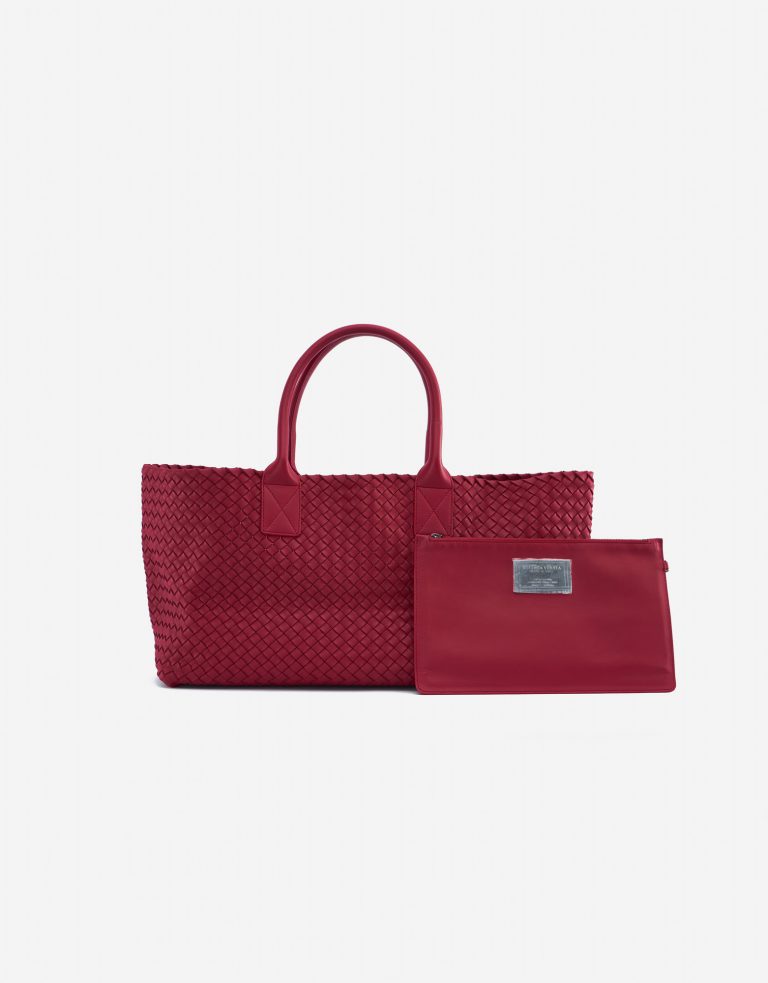 Bottega Veneta Cabat Medium Intrecciato Red