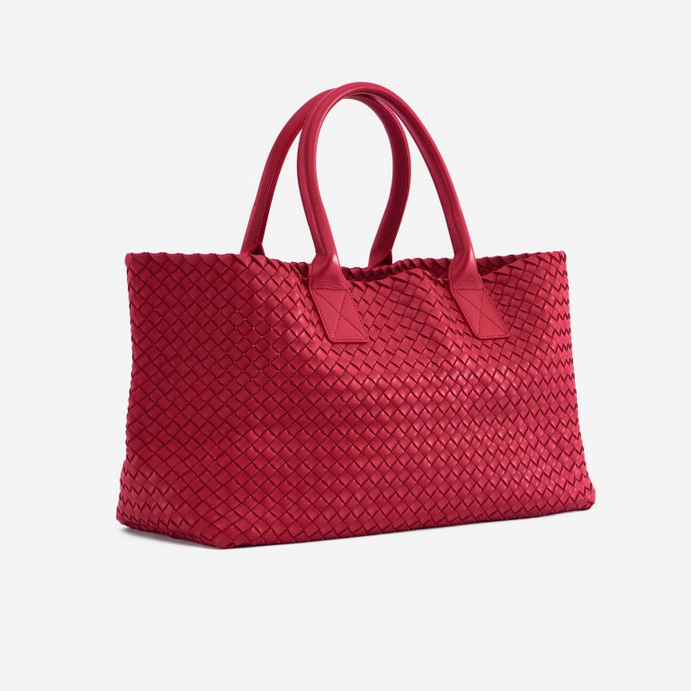 Bottega Veneta Cabat Moyen Intrecciato Rouge