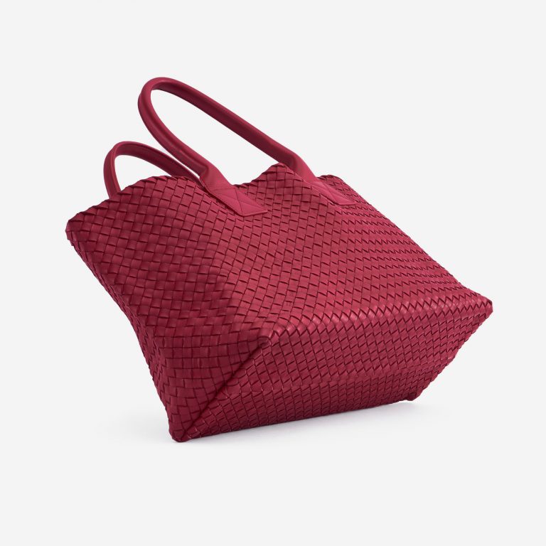 Bottega Veneta Cabat Moyen Intrecciato Rouge