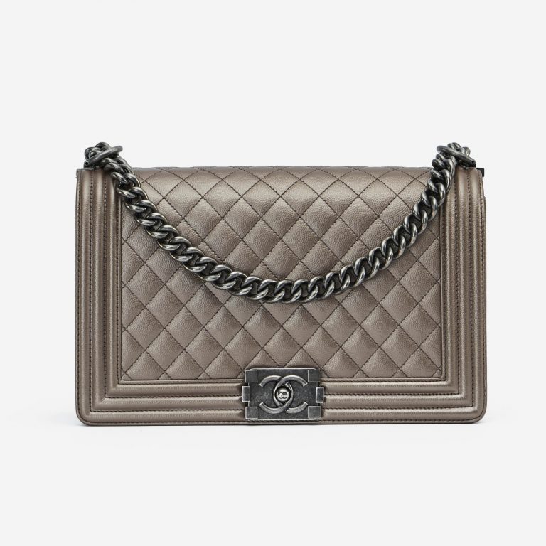 Chanel Boy Medium Caviar Metallic