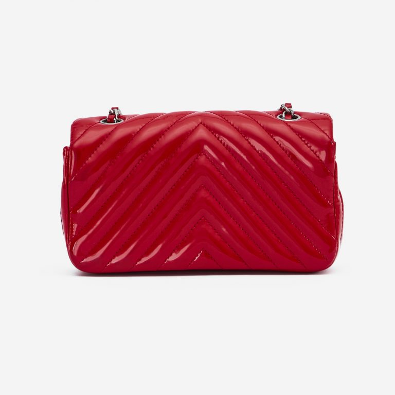 Chanel Classique Mini Cuir Verni Rouge