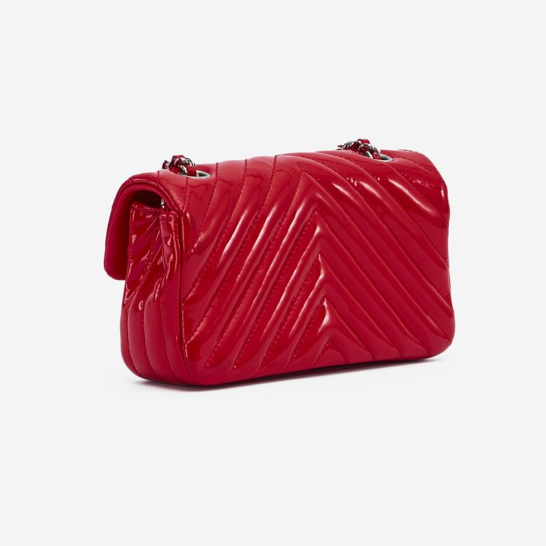 Chanel Classique Mini Cuir Verni Rouge