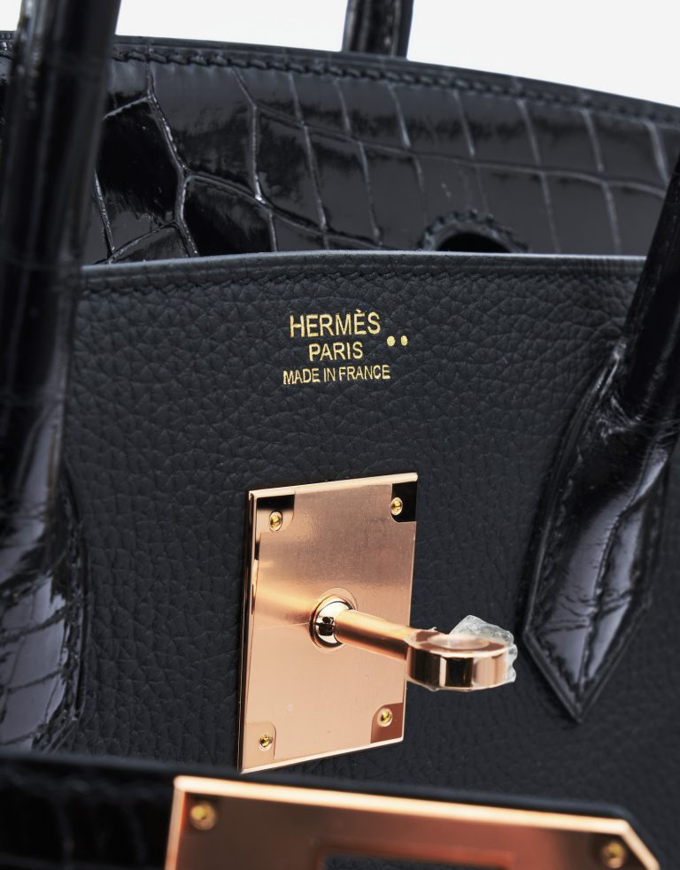 Hermès Birkin Touch 30 Niloticus Krokodilleder/Togo Schwarz