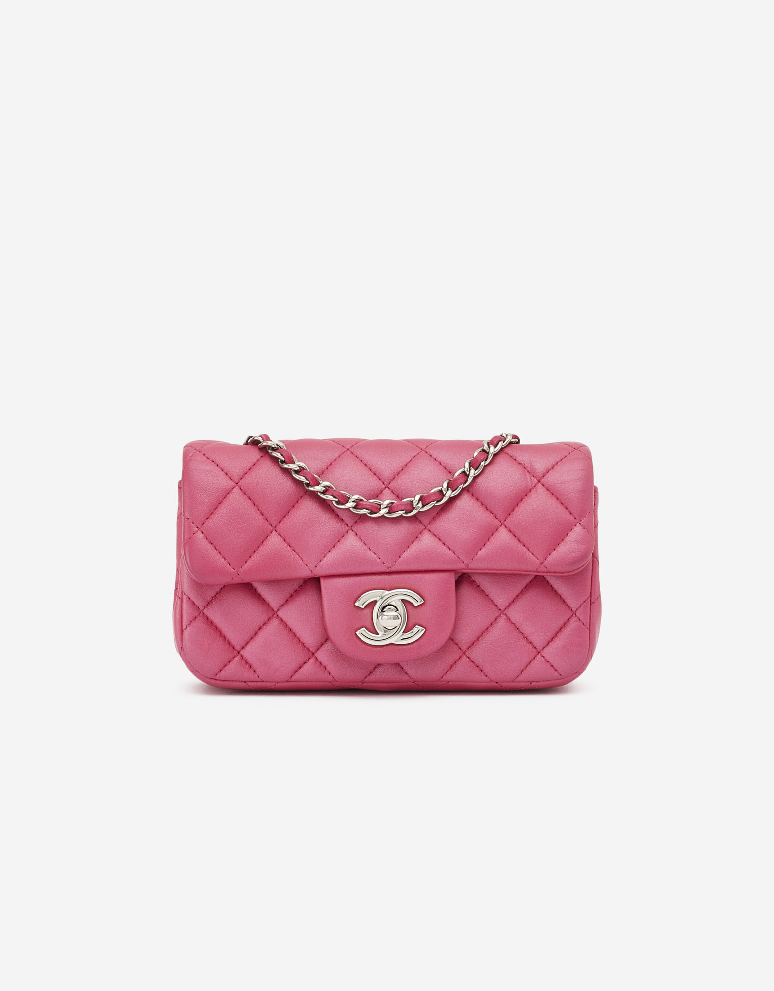 Pre-owned Chanel 2020 Diamond-quilted Mini Bag In Pink