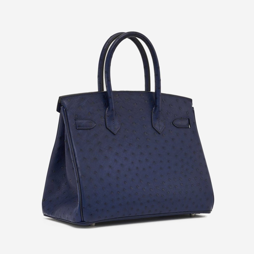 Hermès Birkin 30 Ostrich Blue Iris | SACLÀB