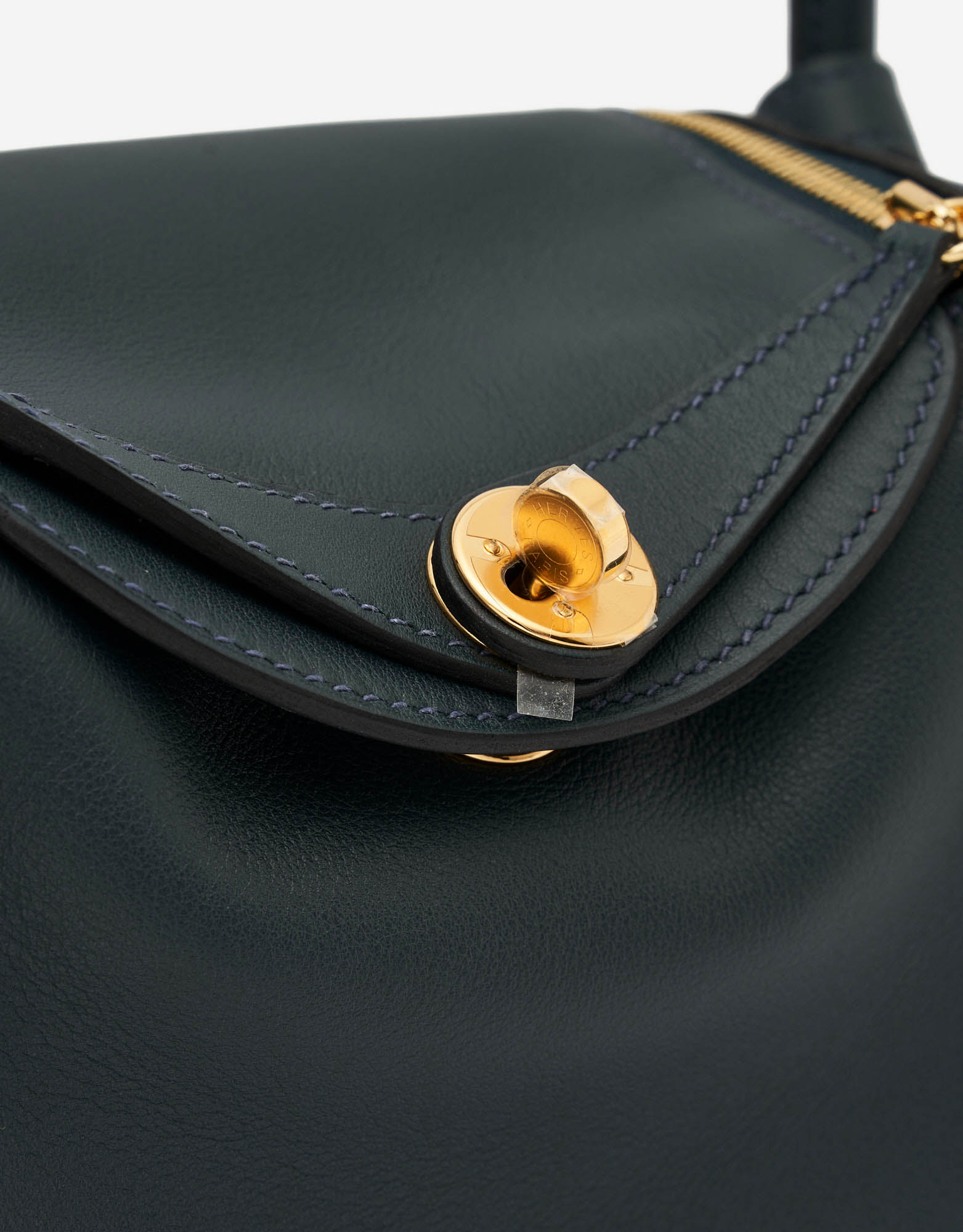 Hermès Lindy Mini Swift Vert Rousseau Hardware SACLÀB