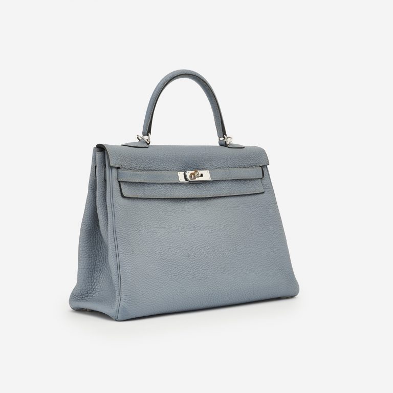 Hermès Kelly 35 Togo Bleu Lin Side SACLÀB