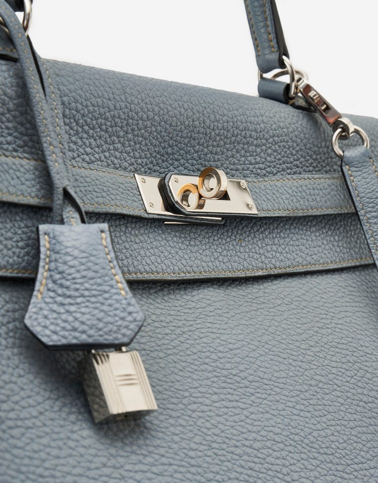 Hermès Kelly 35 Togo Bleu Lin Palladium Hardware SACLÀB