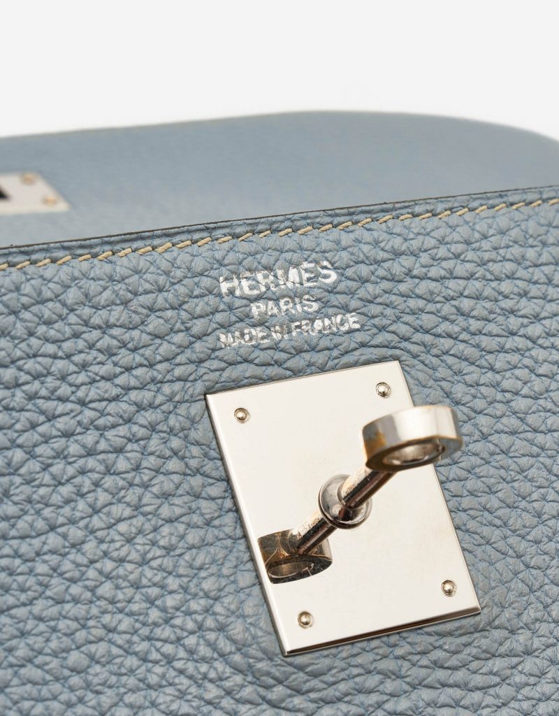 Hermès Kelly 35 Clemence Bleu Lin | SACLÀB