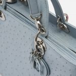 Dior Lady Large Ostrich Blue handbag charms