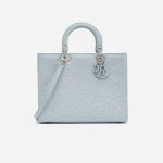 Dior Lady Large Ostrich Blue handbag