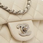 Chanel Timeless Mini Caviar Leather Pearl Handbag Silver Matte Hardware