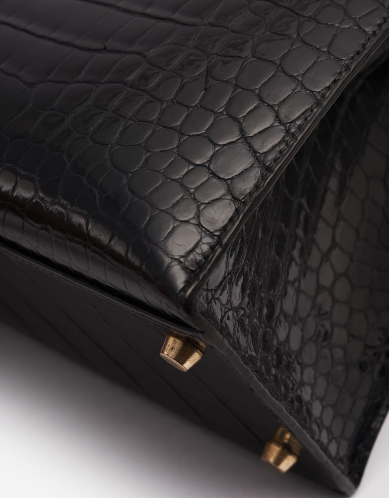 Hermès Kelly 32 Crocodile Porosus Black Vintage