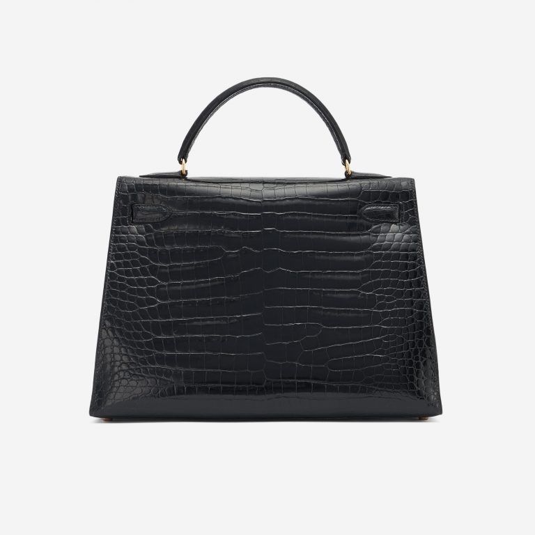 Hermès Kelly 32 Porosus Black | SACLÀB