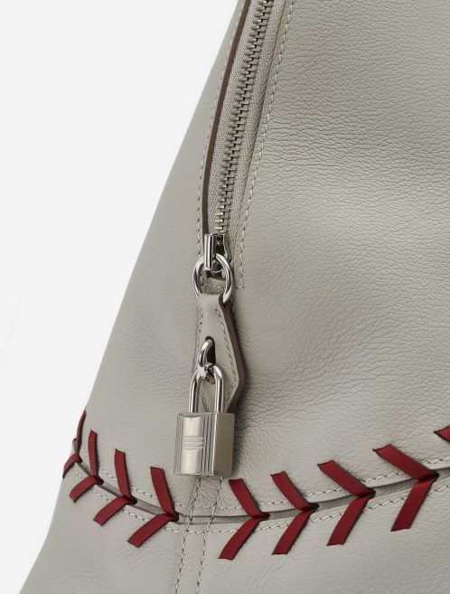 Hermès Bolide 1923 Large Evercolor Leather Gris Perle Rouse Casaque Baseball Edition