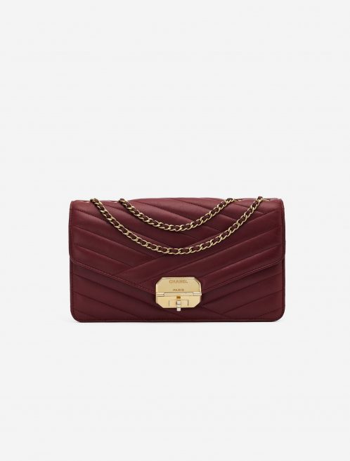 Gabrielle Flap Bag Medium Lambskin Bordeaux Handbag