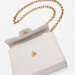 Vintage Chanel Timeless Mini Caviar White Handbag