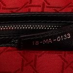 Dior Lady Large Calf Black Secondhand Handbag Serial Code