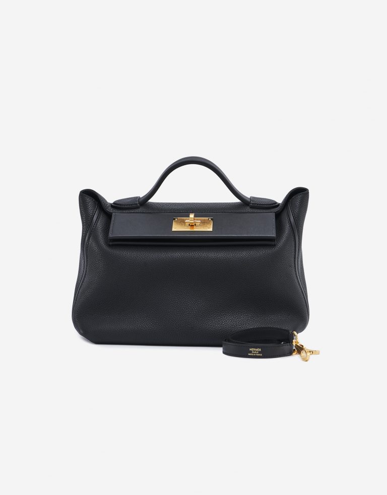 Hermès 2424 29 Clemence Black Handbag SACLÀB