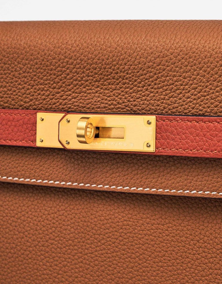 Hermès Kelly 35 Togo Gold Brique Horseshoe brushed gold hardware