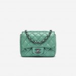 Chanel Timeless Mini sac carré verni vert SACLÀB