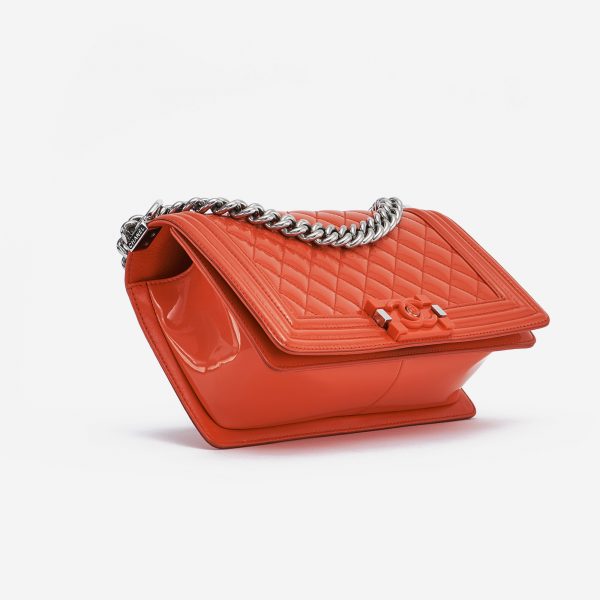 Chanel Boy Medium Patent Coral SACLÀB