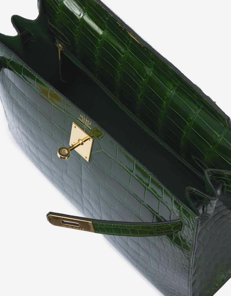 Hermès Kelly 32 Alligator Vert Emerald Exotic Handbag