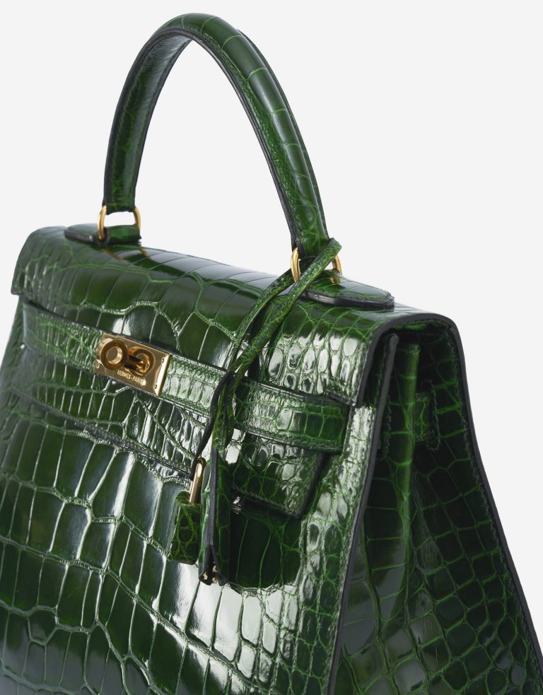 Hermès Kelly 32 Alligator Vert Emerald Exotic Handbag