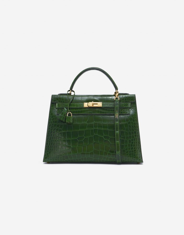 Hermès Kelly 32 Alligator Vert Emerald Exotic Handbag