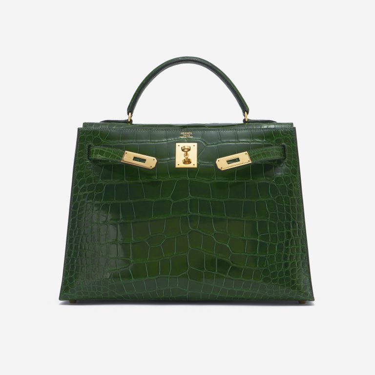 Hermès Kelly 32 Alligator Vert Emerald Exotic Handbag