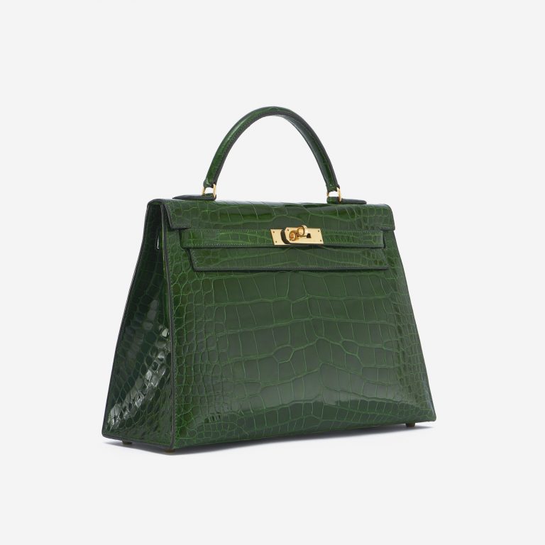 Hermès Kelly 32 Alligator Vert Emerald Exotic Handbag