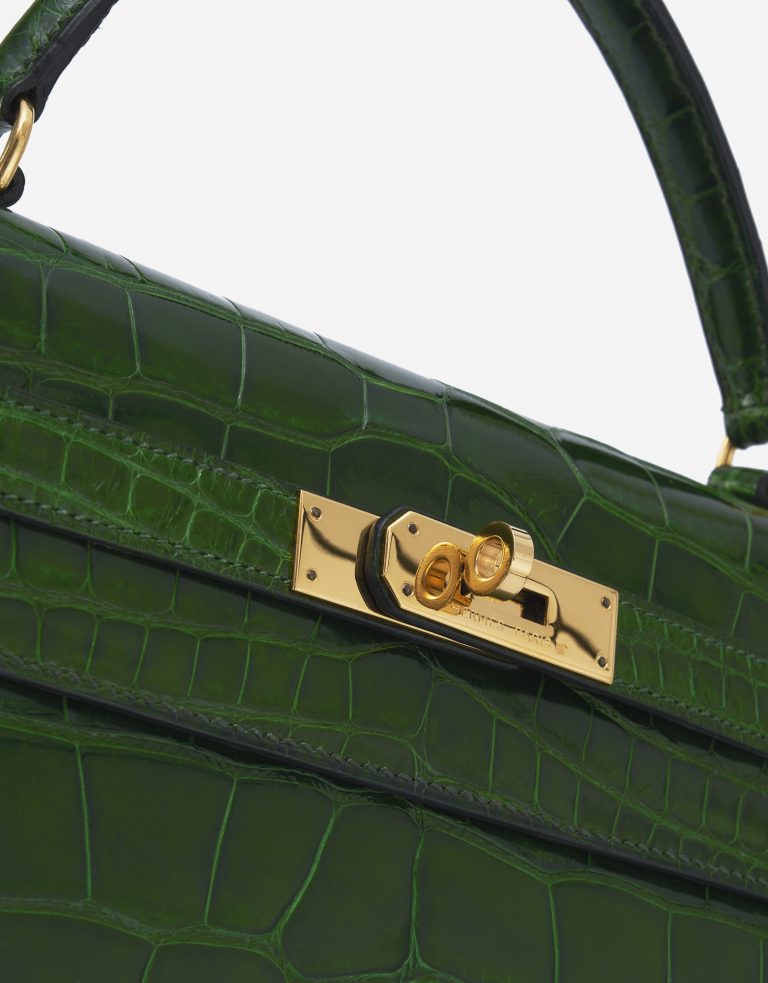 Hermès Kelly 32 Alligator Vert Emerald Exotic Handbag