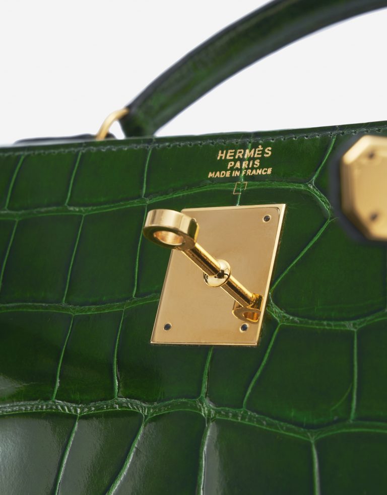 Hermès Kelly 32 Alligator Vert Emerald Exotic Handbag