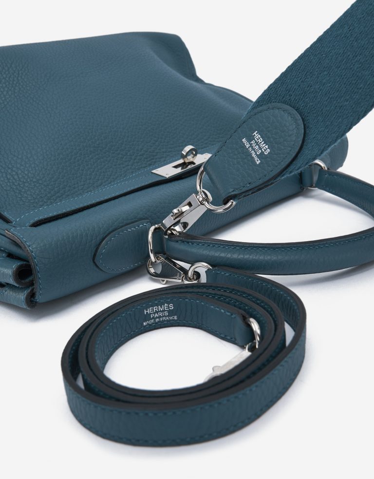 Hermès Kelly 35 Clemence leather Colvert Blue SACLÀB