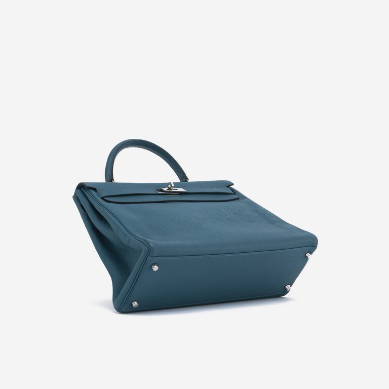 Hermès Kelly 35 Clemence leather Colvert Blue SACLÀB