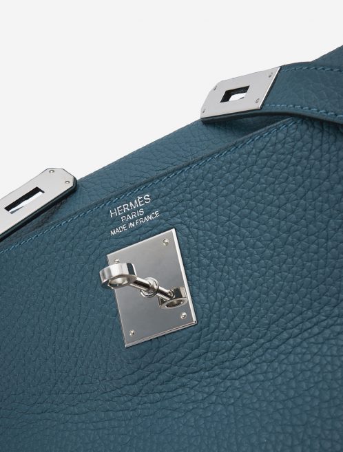 Hermès Kelly 35 Clémence cuir Colvert Bleu SACLÀB
